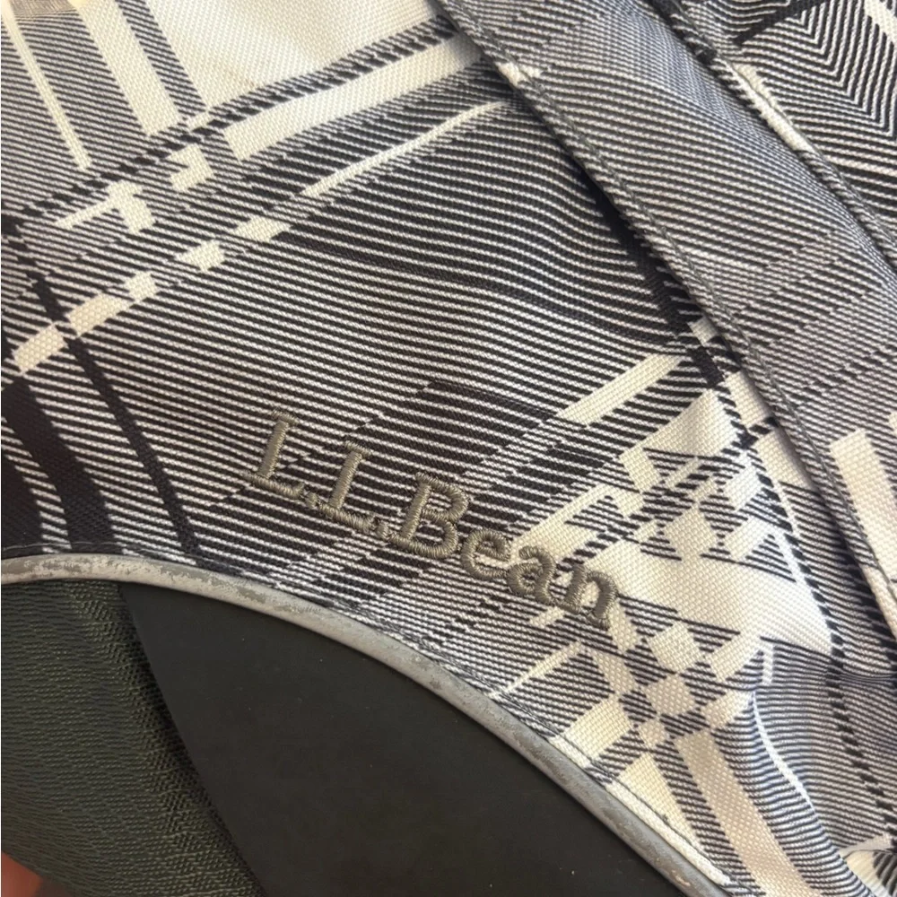 Y2K L.L.Bean Plaid Nylon Messenger Bag Commuter Crossbody